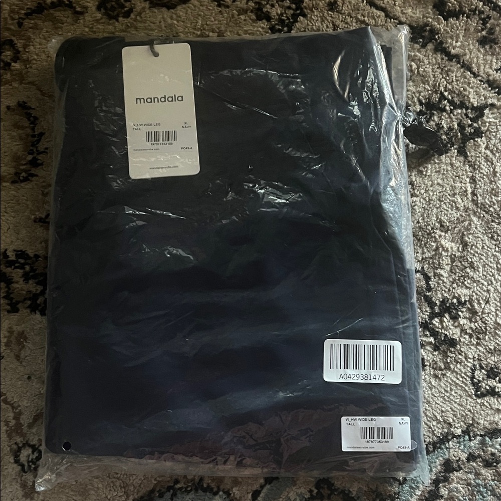 NWT Mandala wide leg navy scrub pants